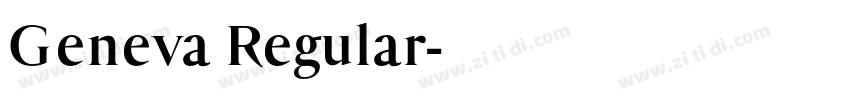 Geneva Regular字体转换